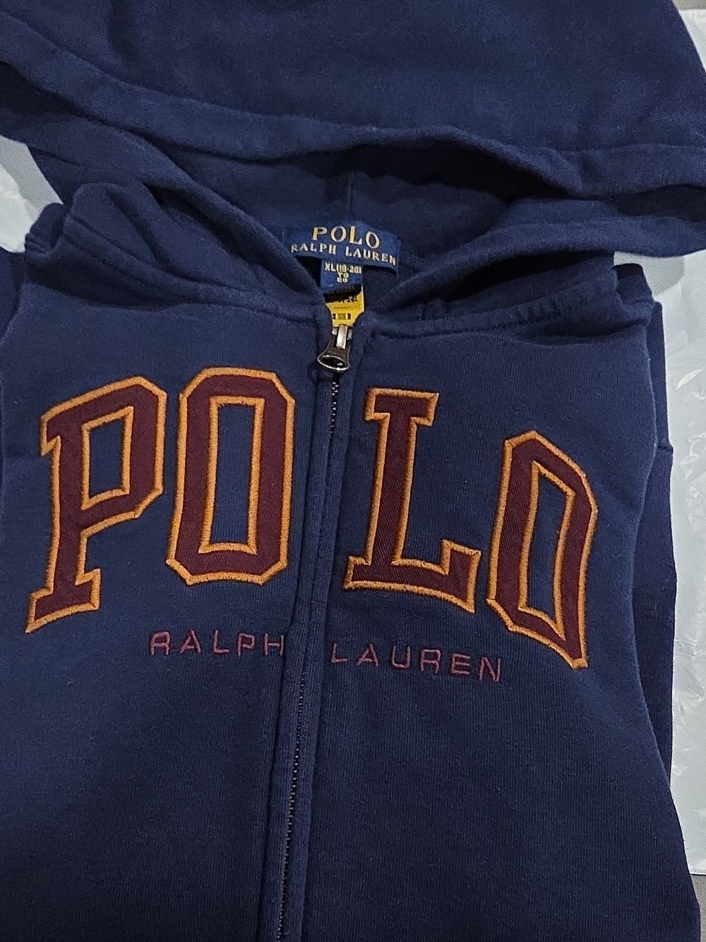 Polo Ralph Lauren Logo Fleece Full-Zip Hoodie Boys XL (18-20) Blue